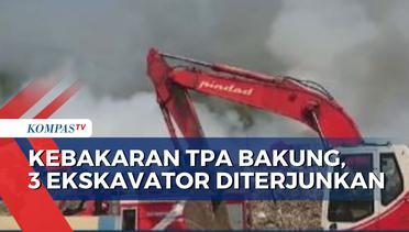 3 Ekskavator Diterjunkan untuk Menghalau Penyebaran Api di TPA Bakung Lampung