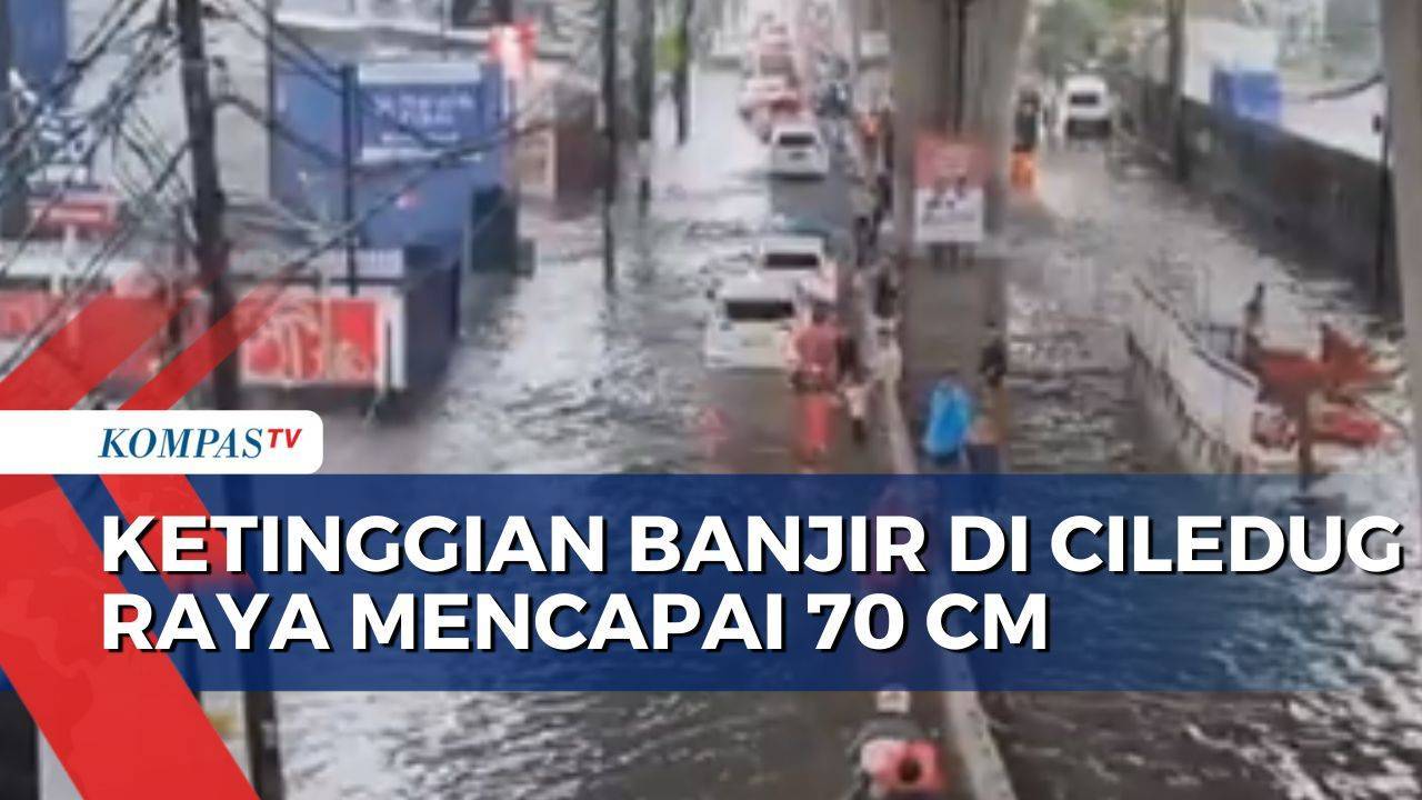 Banjir di Ciledug Raya Mencapai 70 cm, Kendaraan Mogok Usai Terobos ...