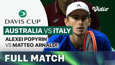 Final: Australia (Alexei Popyrin) vs Italy (Matteo Arnaldi) - Full Match | Davis Cup 2023
