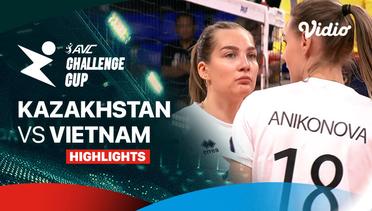 Kazakhstan vs Vietnam - Highlights | AVC Challenge Cup for Women 2024