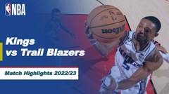 Match Highlights | Sacramento Kings vs Portland Trail Blazers | NBA Regular Season 2022/23