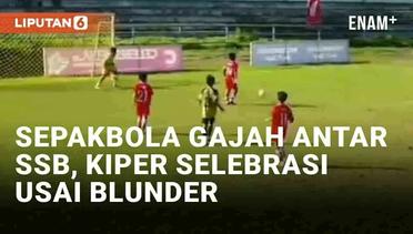 Heboh Dugaan Sepakbola Gajah Antar SSB di Makassar, Kiper Selebrasi Usai Blunder