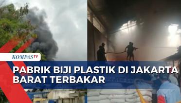Korsleting Mesin Produksi, Pabrik Pengolahan Biji Plastik di Kalideres Terbakar!