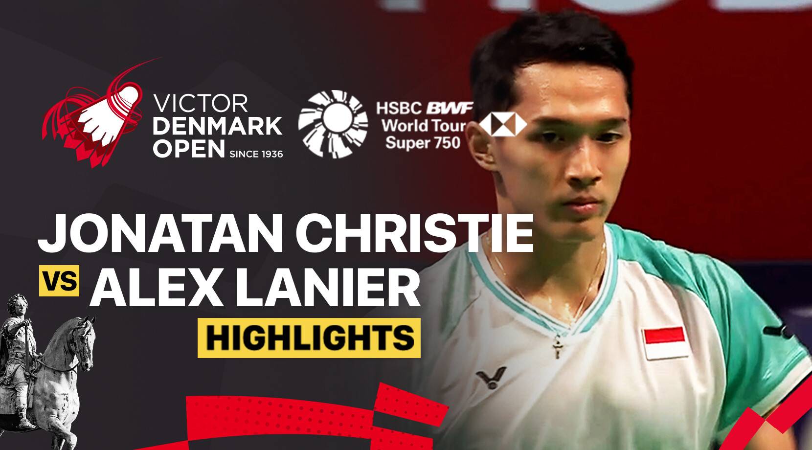 Jonatan Christie (INA) vs Alex Lanier (FRA) - Men's Singles Semifinals | VICTOR Denmark Open 2025