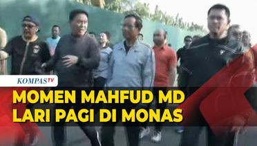 Momen Mahfud MD Lari Pagi di Lapangan Monas, Usai Mundur dari Menko Polhukam