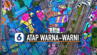 Viral Pemandangan Atap Rumah Warna-Warni Fly Over Lenteng Agung