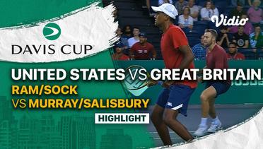 Highlights | Grup D: United States vs Great Britain | Ram/Sock vs Murray/Salisbury | Davis Cup 2022