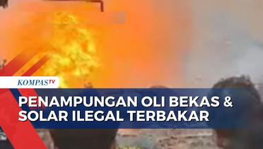 Kebakaran Melanda Penampungan Oli Bekas dan Solar Ilegal di Bogor!
