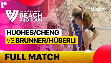Full Match |  Hughes/Cheng (USA) vs Brunner/Huberli (CHE) | Beach Pro Tour Elite 16 Doha, Qatar 2023