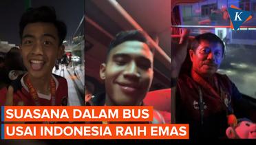 Suasana dalam Bus Usai Indonesia Raih Emas, Marselino: Jangan Terlalu Ramai, Masa Depan Masih Panjan