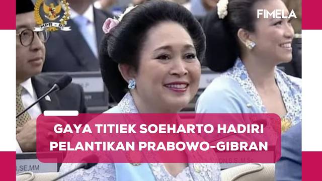 Bukan Sebagai Ibu Negara, 6 Tampilan Serba Biru Titiek Soeharto Hadir di Pelantikan Prabowo-Gibran