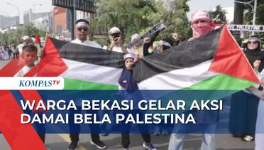 Warga Lintas Agama Padati Aksi Bela Palestina di Sepanjang CFD Bekasi!