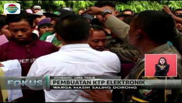 Warga di Jombang Ricuh Saat Urus E-KTP, Satpol PP Turun Tangan - Fokus Sore