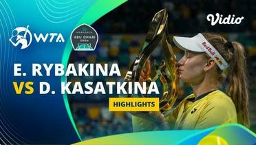 Final: Elena Rybakina vs Daria Kasatkina - Highlights | WTA Mubadala Abu Dhabi Open 2024