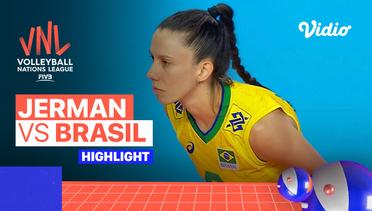 Highlights | Jerman vs Brasil | Women's Volleyball Nations League 2022