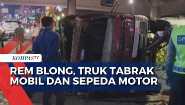 Rem Blong, Truk Tabrak Mobil dan Sepeda Motor di Pintu Keluar Tol Kelapa Gading