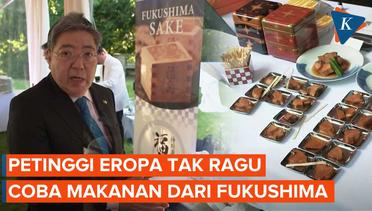 Momen Dubes Jepang Promokan Makanannya yang Bebas Kontaminasi Fukushima di Brussels