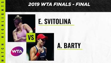 Match Highlights | Ashleigh Barty 2 vs 0 Elina Svitolina | WTA Finals Shenzen 2019
