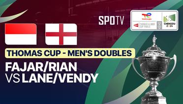 Men's Doubles: Fajar Alfian/Muhammad Rian Ardianto (INA) vs Ben Lane/Sean Vendy (GBR) | Thomas Cup Group C