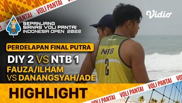 Highlights | Perdelapan Final Putra | DIY 2: Fauza/Ilham vs NTB 1: Danangsyah/Ade | Sirnas Voli Pantai 2022