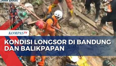 Kondisi Longsor di Bandung dan Balikpapan, Rumah Warga Ambruk!