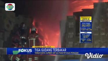 3 Gudang Terbakar di Margomulyo, Surabaya