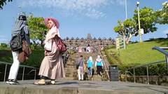 Candi Borobudur edisi liburan