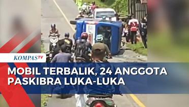 Mobil Pengangkut Anggota Paskibra di Mentawai Terbalik, 24 Orang Dilarikan ke RS