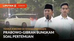 Prabowo-Gibran Bungkam Usai Pertemuan dengan Jokowi di Istana | Liputan 6
