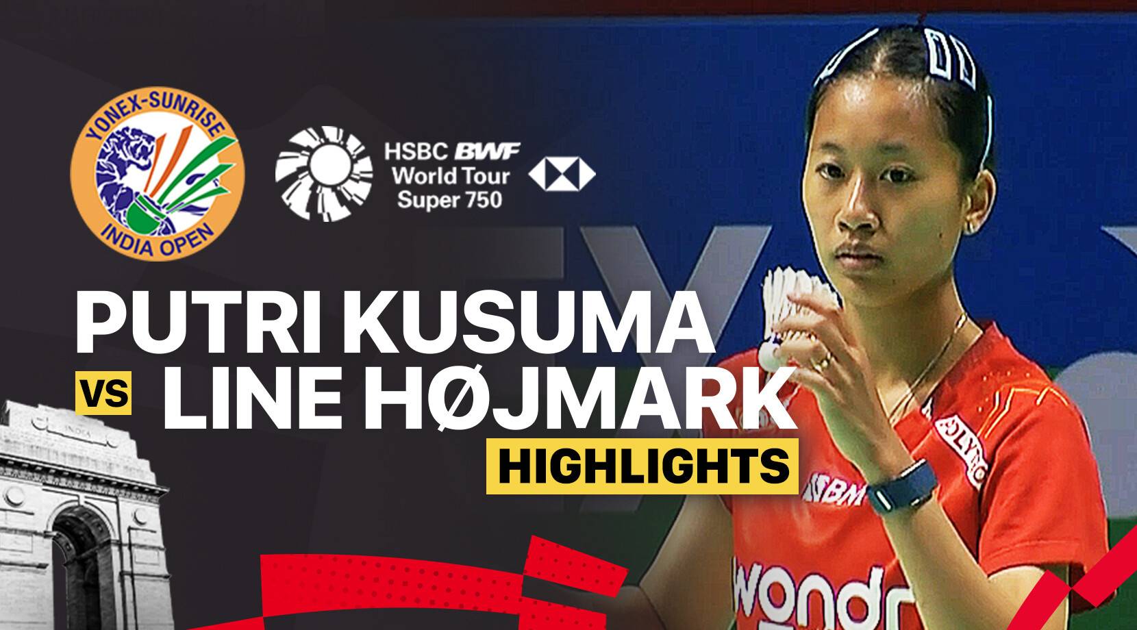 Putri Kusuma Wardani (INA) vs Line Hojmark Kjaersfeldt (DEN) - Women's Singles Round of 16 | YONEX-SUNRISE India Open 2026