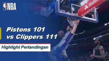 NBA I Cuplikan Pertandingan : Clippers 111 vs Pistons 101|