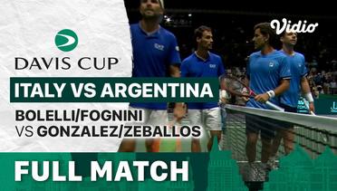 Full Match | Grup A Italy vs Argentina | Bolelli/Fognini vs Gozalez/Zeballos | Davis Cup 2022