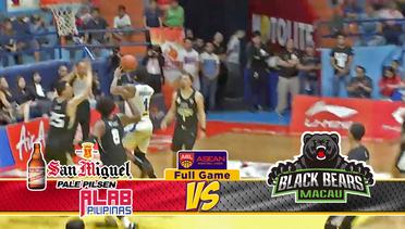 Full Game San Miguel Alab Pilipinas VS Black Bears Macau ABL 2018-2019