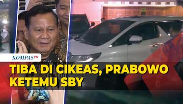 Detik-Detik Prabowo Tiba di Cikeas Temui SBY