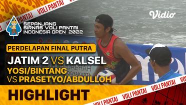 Highlights | Perdelapan Final Putra | JATIM 2: Yosi/Bintang vs KALSEL: Prasetyo/Abdulloh | Sirnas Voli Pantai 2022