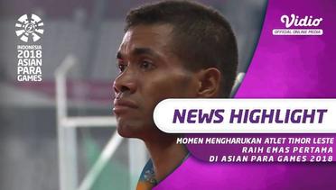 Momen Mengharukan Pelari Timor Leste Rebut Medali Emas Pertama di Asian Para Games 2018