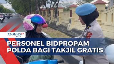 Personel Bidpropam Polda Aceh Bagi Takjil Gratis Selama Ramadan