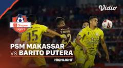 Highlights - PSM Makassar 1 vs 1 Barito Putera | Shopee Liga 1 2020