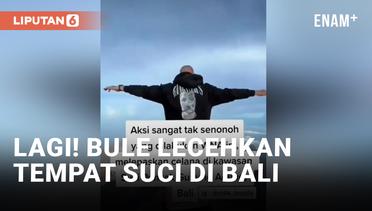 Duh, Bule Rusia Buka Celana di Puncak Gunung Agung Bali