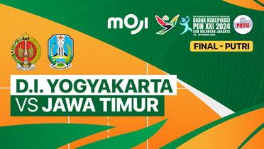 Final Putri: D.I. Yogyakarta vs Jawa Timur - Full Match | Babak Kualifikasi PON XXI Bola Voli