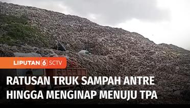 Antrean Truk Sampah Menuju TPA Burangkeng, Sita Sebagian Jalan Tol Cibitung-Cimanggis | Liputan 6