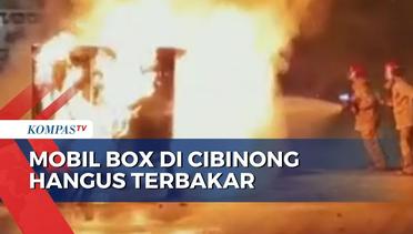 Diduga Akibat Korsleting, Mobil Box di Cibinong Hangus Terbakar