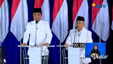 Jokowi & Ma'ruf Ajak Masyarakat Indonesia untuk Optiomis - Debat Capres 2019