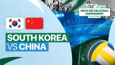 South Korea vs China - Full Match | 22nd Asian Men's U-20 Volleyball Championship