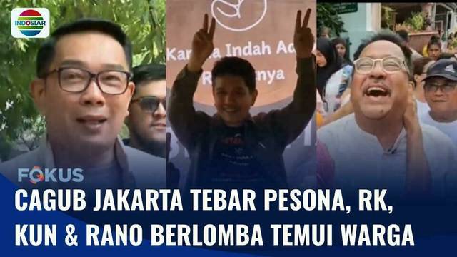 Cagub Jakarta Tebar Pesona RK Janjikan Pekerjaan, Kun Serap Aspirasi & Rano Temui Komunitas | Fokus