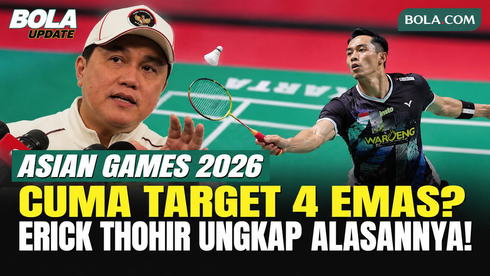 Cuma Target 4 Medali Emas? Erick Thohir Ungkap Alasan Indonesia di Asian  Games 2026