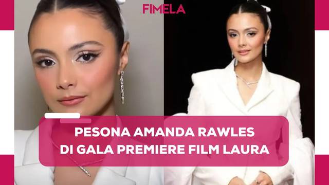 Potret Cantik Amanda Rawles di Gala Premiere Laura, Pancarkan Aura dengan Busana Serba Putih