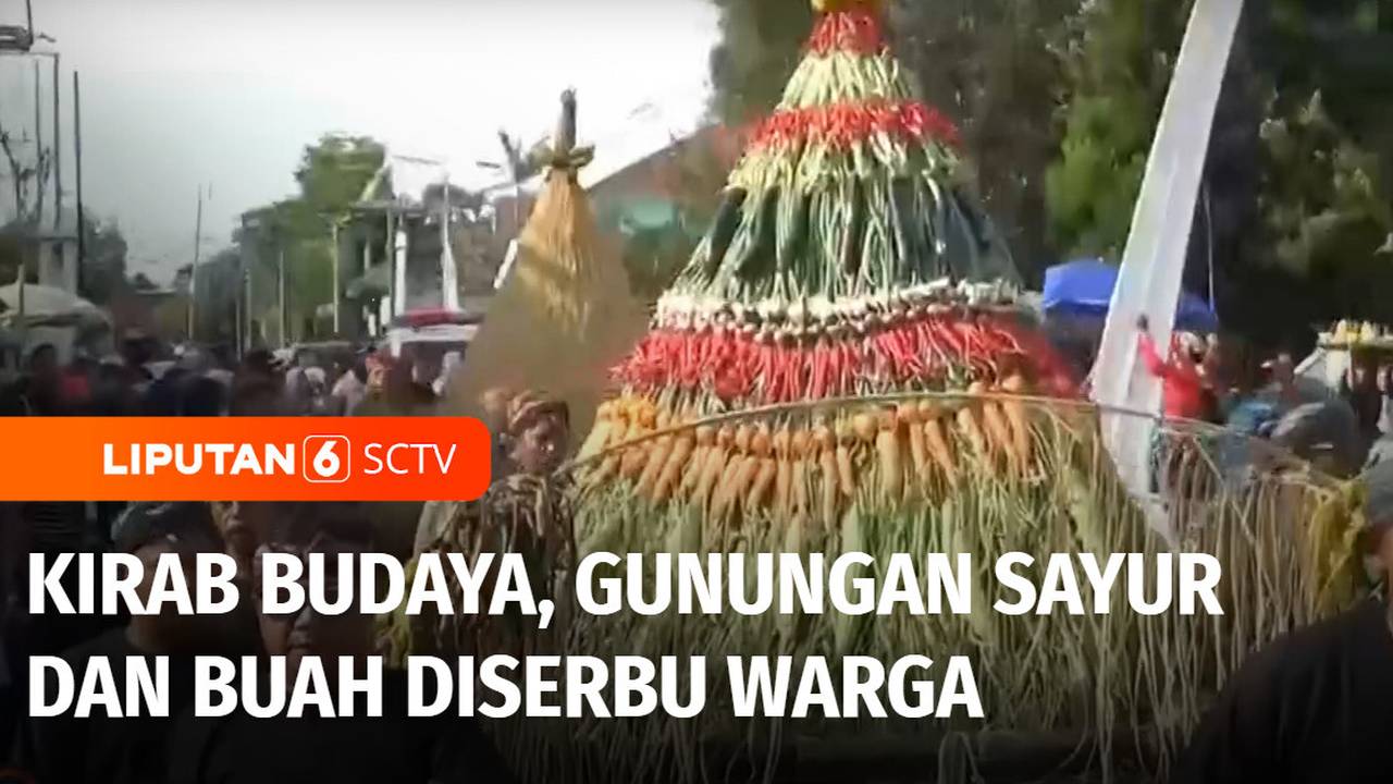 Kirab Budaya di Sleman, Gunungan Sayur dan Buah Diserbu Warga | Liputan 6
