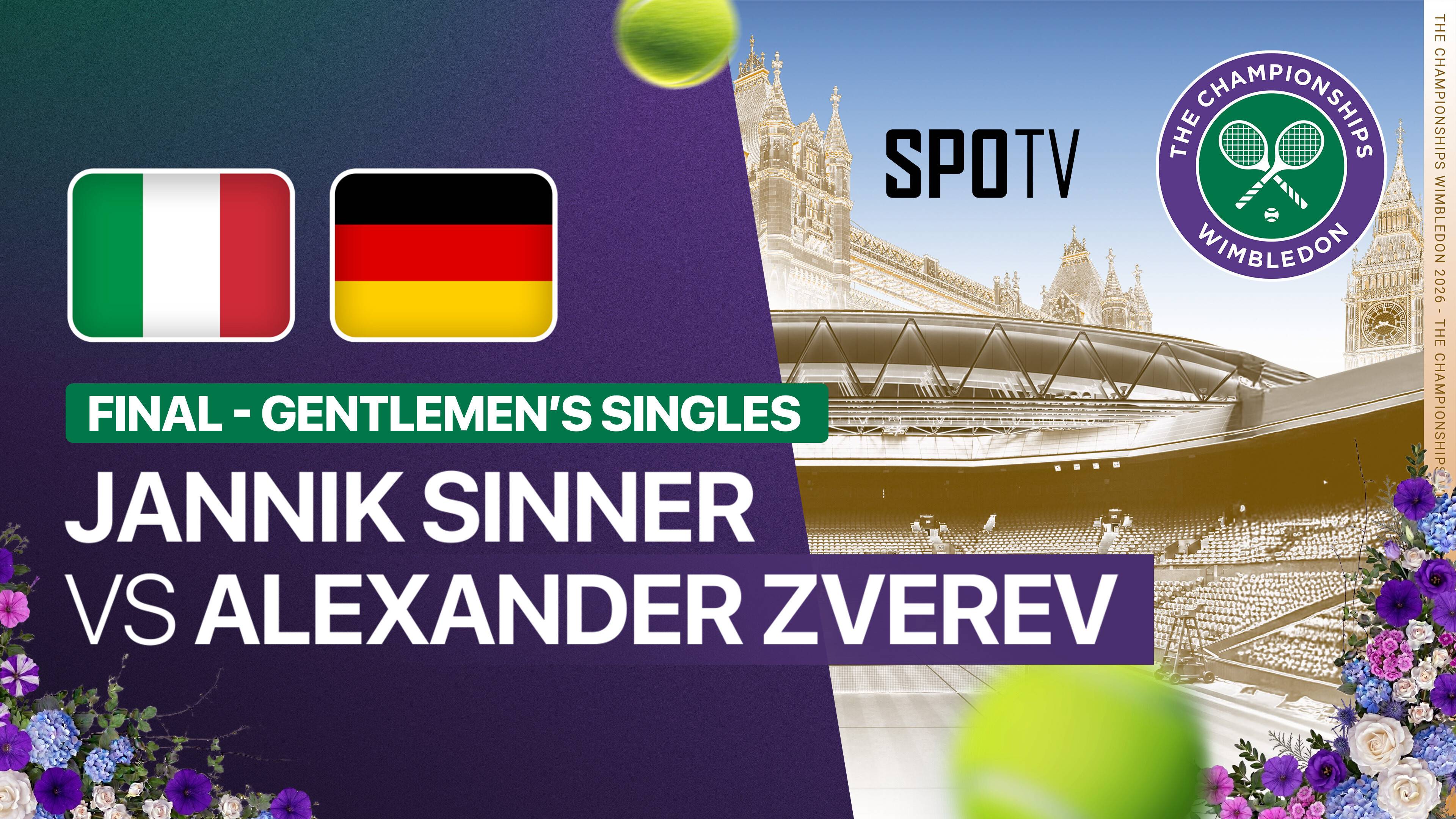 Jannik Sinner vs Alexander Zverev - Gentlemen's Singles Final | Wimbledon 2026