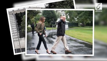 Melania Trump Dikritik Karena Pakai Ini Saat Kunjungi Korban Badai Harvey 